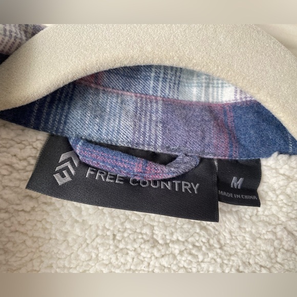 FREE COUNTRY PLAID SHERPA JACKET | M - Picture 2 of 7